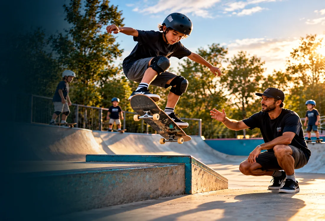 Illustrative skateboarding activity